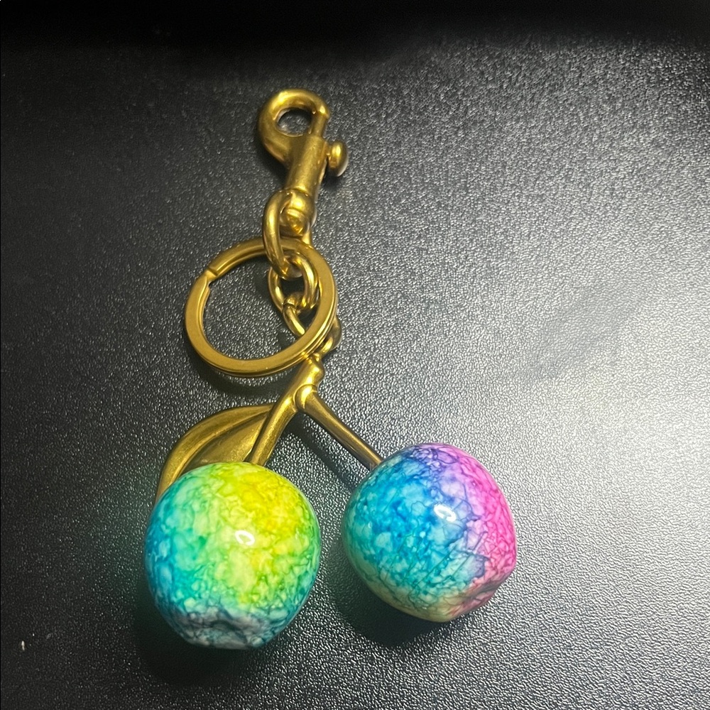 Colorful Cherry Keychain